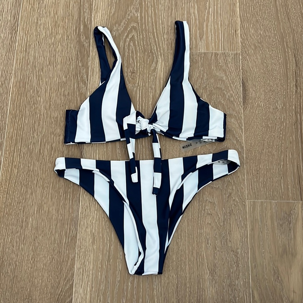 Shein Navy & White Bikini